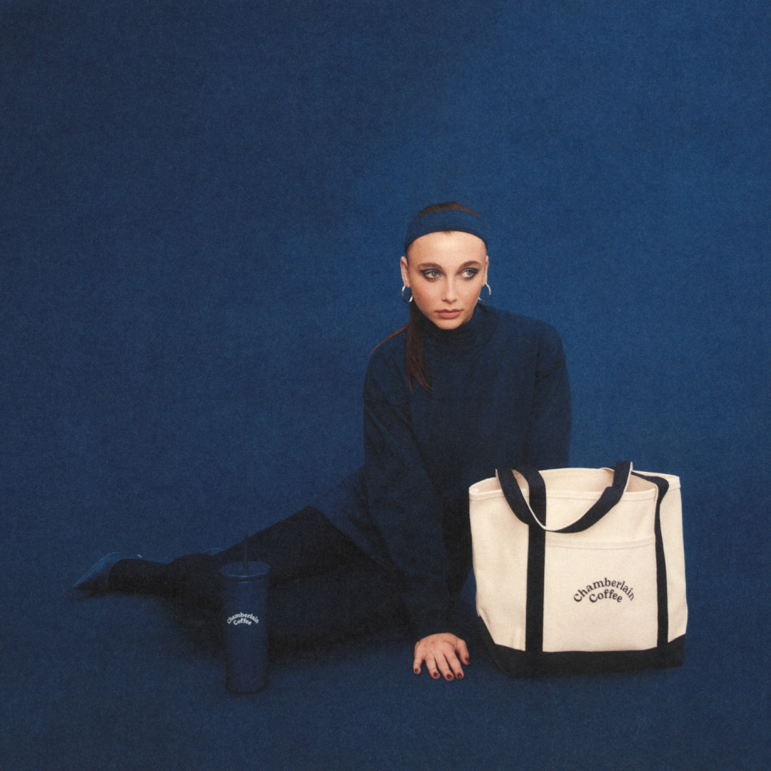 Ocean Blue Travel Cold Cup  Lifestyle Shot Front